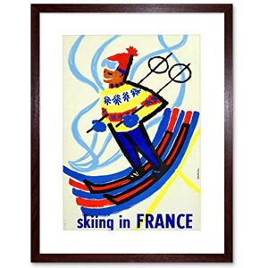 Wee Blue Coo Sport Skiing Snow Winter France Vintage Retro Advertising Framed Wall Art Print Wee Blue Coo Sport Skiing Snow Winter France Vintage Retro Advertising Framed Wall Art Print