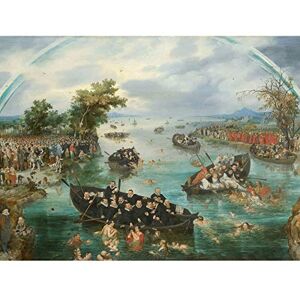 Artery8 Van De Venne Fishing For Souls Painting Large Wall Art Poster Print Thick Paper 18X24 Inch Artery8 Van De Venne Fishing For Souls Painting Large Wall Art Poster Print Thick Paper 18X24 Inch