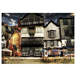 Wee Blue Coo Photo Cityscape Exeter Devon England Cathedral Close Wall Art Print Wee Blue Coo Photo Cityscape Exeter Devon England Cathedral Close Wall Art Print