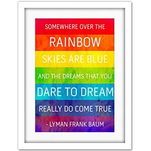 Wee Blue Coo Somewhere Over Rainbow Frank Baum Artwork Framed Wall Art Print 18X24 Inch Wee Blue Coo Somewhere Over Rainbow Frank Baum Artwork Framed Wall Art Print 18X24 Inch
