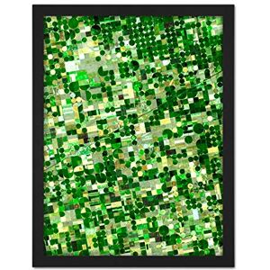 Artery8 Crops Kansas Satellite Image Photograph Artwork Framed Wall Art Print 18X24 Inch Artery8 Crops Kansas Satellite Image Photograph Artwork Framed Wall Art Print 18X24 Inch