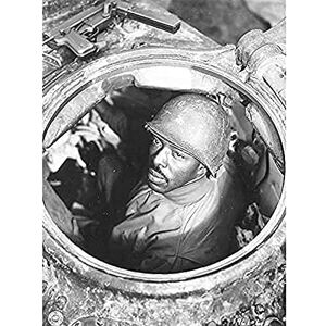 Fine Art Prints War WWII USA M-4 Tank Machine Gunner Chapman 1944 Photo Art Print Canvas Premium Wall Decor Poster Mural Fine Art Prints War WWII USA M-4 Tank Machine Gunner Chapman 1944 Photo Art Print Canvas Premium Wall Decor Poster Mural