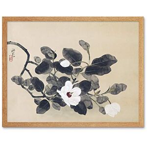 Artery8 Yamamura Koka Magnolia Branch Flower Painting Art Print Framed Poster Wall Decor 12x16 inch Artery8 Yamamura Koka Magnolia Branch Flower Painting Art Print Framed Poster Wall Decor 12x16 inch