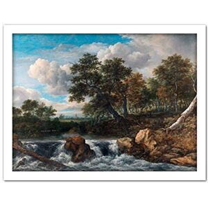 Artery8 Van Ruisdael Landscape Waterfall River Painting Artwork Framed Wall Art Print 18X24 Inch Artery8 Van Ruisdael Landscape Waterfall River Painting Artwork Framed Wall Art Print 18X24 Inch