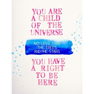 Wee Blue Coo Desiderata Ehrman Snippet Right To Be Here Large Wall Art Poster Print Thick Paper 18X24 Inch Wee Blue Coo Desiderata Ehrman Snippet Right To Be Here Large Wall Art Poster Print Thick Paper 18X24 Inch