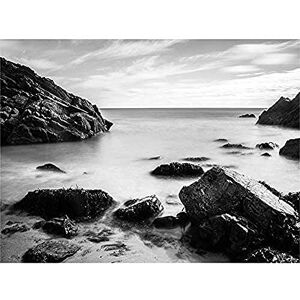 Wee Blue Coo Marloes Wales Rocky Coast BW Wall Art Print Wee Blue Coo Marloes Wales Rocky Coast BW Wall Art Print