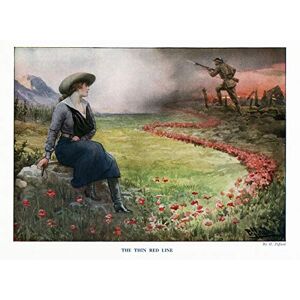 Fine Art Prints Piffard The Thin Red Line War-Malerei, Premium-Wandkunst, Leinwanddruck, 45,7 x 61 cm Fine Art Prints Piffard The Thin Red Line War-Malerei, Premium-Wandkunst, Leinwanddruck, 45,7 x 61 cm