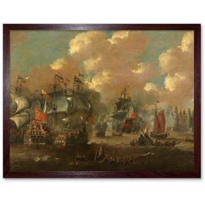 Artery8 Van De Velde Naval Battle Between Dutch Swedish Fleets Art Print Framed Poster Wall Decor 12x16 inch Artery8 Van De Velde Naval Battle Between Dutch Swedish Fleets Art Print Framed Poster Wall Decor 12x16 inch