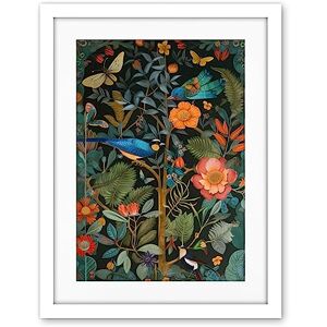 Artery8 Birds and Butterflies Modern Flower Art Nouveau Artwork Framed Wall Art Print 18X24 Inch Artery8 Birds and Butterflies Modern Flower Art Nouveau Artwork Framed Wall Art Print 18X24 Inch
