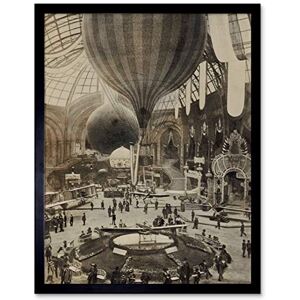 Artery8 Balloon Aircraft Exposition Paris Vintage Photograph Art Print Framed Poster Wall Decor 12x16 inch Artery8 Balloon Aircraft Exposition Paris Vintage Photograph Art Print Framed Poster Wall Decor 12x16 inch