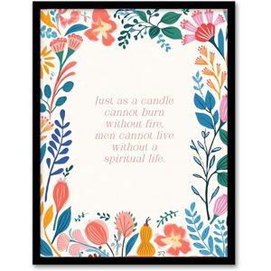 Artery8 Spiritual Life Buddhist Mindfulness Quote Floral Buddha Meditation Enlightenment Vihara Artwork Framed Wall Art Print 18X24 Inch Artery8 Spiritual Life Buddhist Mindfulness Quote Floral Buddha Meditation Enlightenment Vihara Artwork Framed Wall Art Print 18X24 Inch