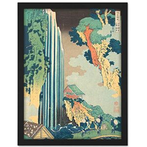 Artery8 Hokusai Ono Waterfall Kisokaido Japanese Painting Artwork Framed Wall Art Print 18X24 Inch Artery8 Hokusai Ono Waterfall Kisokaido Japanese Painting Artwork Framed Wall Art Print 18X24 Inch