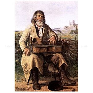 Wee Blue Coo Painting Portrait Study Lipinski Hurdy Gurdy Man Wall Art Print Wee Blue Coo Painting Portrait Study Lipinski Hurdy Gurdy Man Wall Art Print