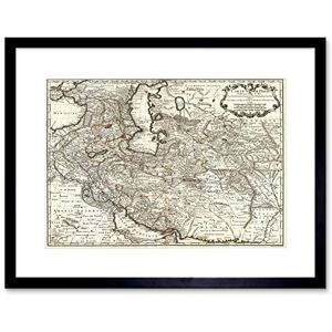 Wee Blue Coo Map Antique Middle East Iran Persia De L'Isle Framed Art Print Picture F12X508 Wee Blue Coo Map Antique Middle East Iran Persia De L'Isle Framed Art Print Picture F12X508