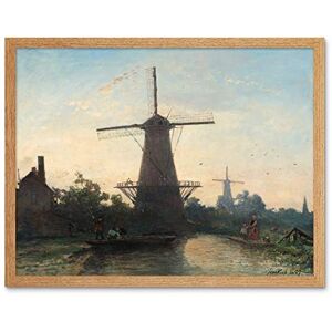 Artery8 Barthold Jongkind Windmills Near Rotterdam Painting Art Print Framed Poster Wall Decor 12x16 inch Artery8 Barthold Jongkind Windmills Near Rotterdam Painting Art Print Framed Poster Wall Decor 12x16 inch