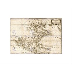 Wee Blue Coo TRAVEL MAP NORTH AMERICA AMERIQUE HISTORICAL 1650 FRAMED ART PRINT B12X11306 Wee Blue Coo TRAVEL MAP NORTH AMERICA AMERIQUE HISTORICAL 1650 FRAMED ART PRINT B12X11306