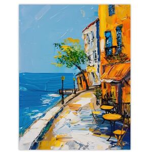 Artery8 French Seaside Town Cafe Street Oil Painting Living Room Large Wall Art Poster Print Thick Paper 18X24 Inch Artery8 French Seaside Town Cafe Street Oil Painting Living Room Large Wall Art Poster Print Thick Paper 18X24 Inch