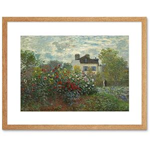 Wee Blue Coo Claude Monet French Artist Argenteuil Corner Garden Dahlia Framed Wall Art Print Wee Blue Coo Claude Monet French Artist Argenteuil Corner Garden Dahlia Framed Wall Art Print