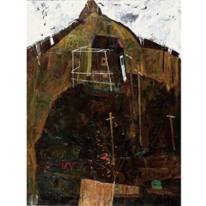 Fine Art Prints Egon Schiele Landscape With Ravens Painting Large Print Poster Wall Art Decor Picture Fine Art Prints Egon Schiele Landscape With Ravens Painting Large Print Poster Wall Art Decor Picture