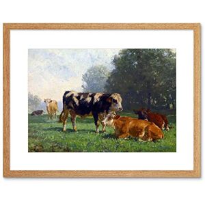 Wee Blue Coo Painting Landscape Rural Study Voltz Cows Pasture Framed Wall Art Print Wee Blue Coo Painting Landscape Rural Study Voltz Cows Pasture Framed Wall Art Print
