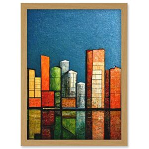 Doppelganger33 LTD Abstract Modern Cityscape Reflections Orange Blue Yellow Artwork Framed Wall Art Print A4 Doppelganger33 LTD Abstract Modern Cityscape Reflections Orange Blue Yellow Artwork Framed Wall Art Print A4
