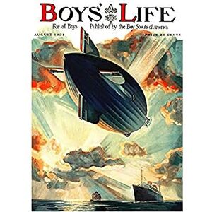 Wee Blue Coo Comic Boys Life Boy Scout Airship Zeppelin Picture Wall Art Print Wee Blue Coo Comic Boys Life Boy Scout Airship Zeppelin Picture Wall Art Print