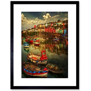 Wee Blue Coo Photo Cityscape Brixham Devon England Boats Harbour Framed Wall Art Print Wee Blue Coo Photo Cityscape Brixham Devon England Boats Harbour Framed Wall Art Print