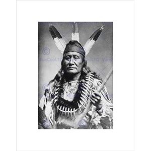 Wee Blue Coo Vintage Portrait Rushing Eagle Sioux Native American Wall Art Print Wee Blue Coo Vintage Portrait Rushing Eagle Sioux Native American Wall Art Print