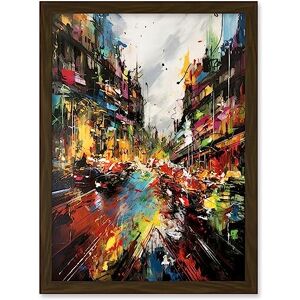 Artery8 City Life Traffic Grey Abstract Action Cityscape Artwork Framed A3 Wall Art Print Artery8 City Life Traffic Grey Abstract Action Cityscape Artwork Framed A3 Wall Art Print