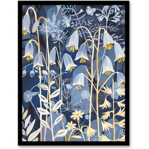 Artery8 Bluebells at Night Botanical Painting Wildflowers Living Room Artwork Framed Wall Art Print A4 Artery8 Bluebells at Night Botanical Painting Wildflowers Living Room Artwork Framed Wall Art Print A4