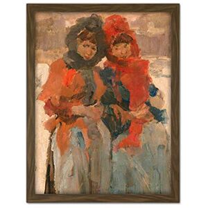 Artery8 Isaac Israels Two Young Women In The Snow Artwork Framed Wall Art Print 18X24 Inch Artery8 Isaac Israels Two Young Women In The Snow Artwork Framed Wall Art Print 18X24 Inch