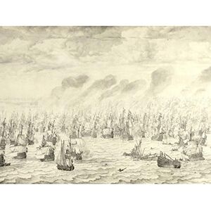 Artery8 Van De Velde Sea Battle Of Terheide Ships Painting Large Wall Art Poster Print Thick Paper 18X24 Inch Artery8 Van De Velde Sea Battle Of Terheide Ships Painting Large Wall Art Poster Print Thick Paper 18X24 Inch