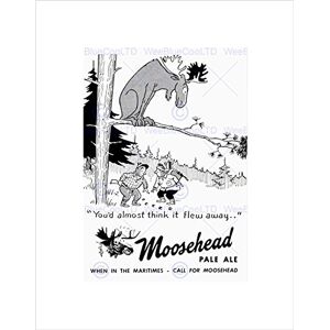 Wee Blue Coo Ad Drink Alcohol Pale Ale Beer Moose Tree Hunter Canada Forest Wall Art Print Wee Blue Coo Ad Drink Alcohol Pale Ale Beer Moose Tree Hunter Canada Forest Wall Art Print