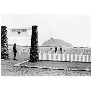 Wee Blue Coo Vintage Photo Fifth Marine Cemetery WWII War Wall Art Print Wee Blue Coo Vintage Photo Fifth Marine Cemetery WWII War Wall Art Print