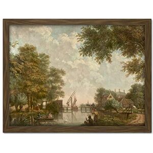 Artery8 Andriessen Dutch Landscape River Trees Painting Artwork Framed Wall Art Print 18X24 Inch Artery8 Andriessen Dutch Landscape River Trees Painting Artwork Framed Wall Art Print 18X24 Inch