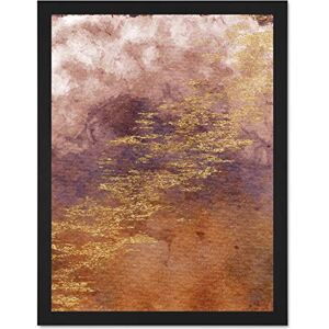 Wee Blue Coo Abstract Orange Purple Gold Watercolour Large Framed Art Print Wall Poster 18x24 inch Wee Blue Coo Abstract Orange Purple Gold Watercolour Large Framed Art Print Wall Poster 18x24 inch