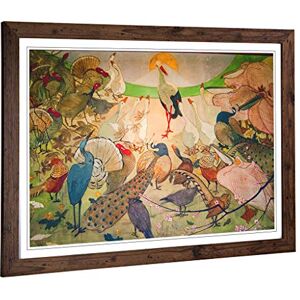 Big Box Art Vintage Birds Design - Walnut frame - Framed print Big Box Art Vintage Birds Design - Walnut frame - Framed print