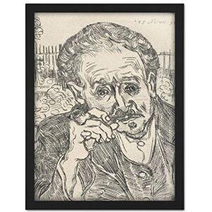 Artery8 Vincent Van Gogh Portrait Dr Gachet Illustration Artwork Framed Wall Art Print 18X24 Inch Artery8 Vincent Van Gogh Portrait Dr Gachet Illustration Artwork Framed Wall Art Print 18X24 Inch