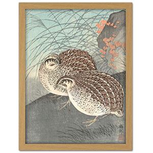 Artery8 Ohara Koson Two Quail Full Moon Japanese Painting Artwork Framed Wall Art Print 18X24 Inch Artery8 Ohara Koson Two Quail Full Moon Japanese Painting Artwork Framed Wall Art Print 18X24 Inch