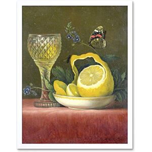 Artery8 Van Os Still Life Lemon And Cut Glass Painting Art Print Framed Poster Wall Decor 12x16 inch Artery8 Van Os Still Life Lemon And Cut Glass Painting Art Print Framed Poster Wall Decor 12x16 inch