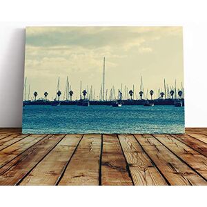 Big Box Art Boats Docked at The Harbour Canvas Print Gallery Wrapped 30mm Frame Wall Art 24x16 inches Ready to Hang Modern Seascape Picture Living Room Bedroom Lounge Office Big Box Art Boats Docked at The Harbour Canvas Print Gallery Wrapped 30mm Frame Wall Art 24x16 inches Ready to Hang Modern Seascape Picture Living Room Bedroom Lounge Office