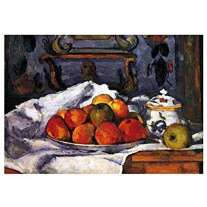 Wee Blue Coo Painting Cezanne Still Life Bowl Of Apples Wall Art Print Wee Blue Coo Painting Cezanne Still Life Bowl Of Apples Wall Art Print