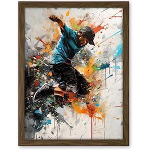 Artery8 Parkour Jump Urban Sport Paint Splat Action Shot Artwork Framed Wall Art Print 18X24 Inch Artery8 Parkour Jump Urban Sport Paint Splat Action Shot Artwork Framed Wall Art Print 18X24 Inch