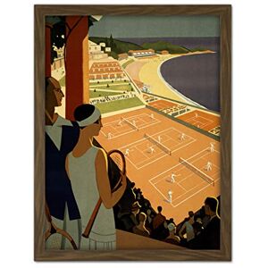 Wee Blue Coo Monte Carlo Monaco Tennis Vintage Artwork Framed Wall Art Print 18X24 Inch Wee Blue Coo Monte Carlo Monaco Tennis Vintage Artwork Framed Wall Art Print 18X24 Inch