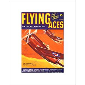 Wee Blue Coo Mag Vintage Flying Aces Fighter Plane War Army 1941 Wall Art Print Wee Blue Coo Mag Vintage Flying Aces Fighter Plane War Army 1941 Wall Art Print