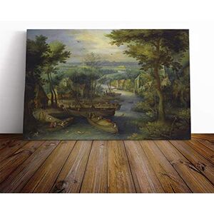 Big Box Art Canvas Print Wall Art Pieter Bruegel The Elder River Landscape Mounted & Stretched Box Frame Picture Home Decor for Kitchen, Living Room, Bedroom, Hallway, Multi-Colour, 20x14 Inch Big Box Art Canvas Print Wall Art Pieter Bruegel The Elder River Landscape Mounted & Stretched Box Frame Picture Home Decor for Kitchen, Living Room, Bedroom, Hallway, Multi-Colour, 20x14 Inch