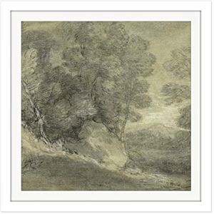 Artery8 Gainsborough Landscape Rocks Stream Distant Hill Painting Square Wooden Framed Wall Art Print Picture 16X16 Inch Artery8 Gainsborough Landscape Rocks Stream Distant Hill Painting Square Wooden Framed Wall Art Print Picture 16X16 Inch