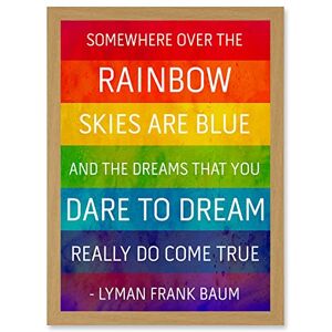 Artery8 - Somewhere Over Rainbow Typography - A4 - Art print Artery8 - Somewhere Over Rainbow Typography - A4 - Art print