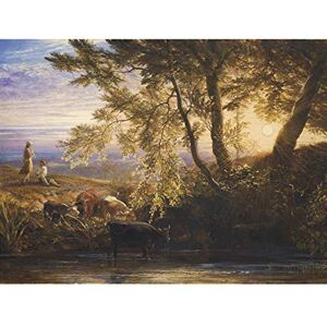 Artery8 Samuel Palmer The Setting Sun 1862 Painting Premium Wall Art Canvas Print 18X24 Inch Artery8 Samuel Palmer The Setting Sun 1862 Painting Premium Wall Art Canvas Print 18X24 Inch