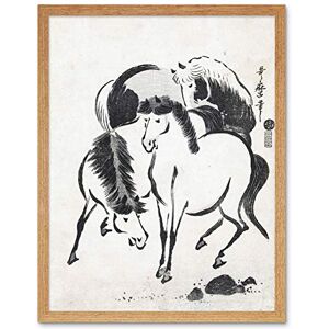 Artery8 Kitagawa Utamaro Three Horses Japanese Drawing Art Print Framed Poster Wall Decor 12x16 inch Artery8 Kitagawa Utamaro Three Horses Japanese Drawing Art Print Framed Poster Wall Decor 12x16 inch
